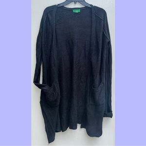 Black Cardigan w/ Front Pockets